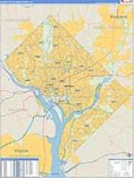 District of Columbia, Dc Carrier Route Wall Map